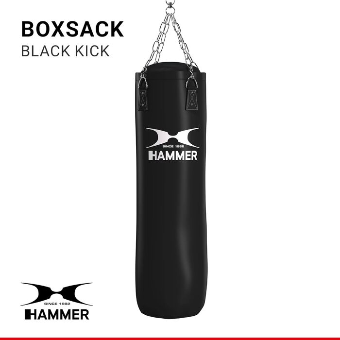 Боксерський мішок HAMMER BOXING Premium 120 см чорний для боксу та кікбоксингу
