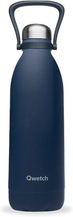 Термос QWETCH Titan Granite 1,5 л, нержавіюча сталь, синій, 48 годин холод, 16 годин гарячий, BPA Free, герметичний, з ручкою