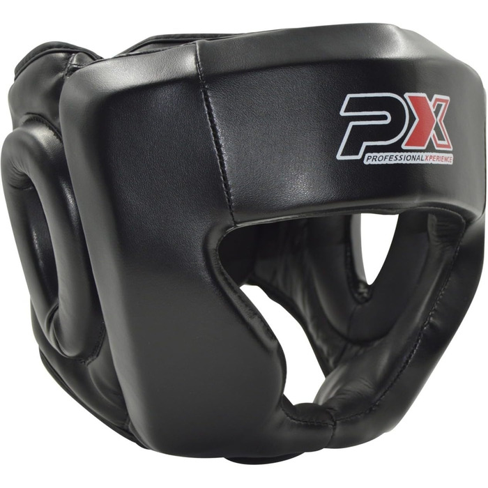Захисний шолом TEKKA BUDO PX із штучної шкіри чорний XL для карате, тхеквондо, кікбоксингу