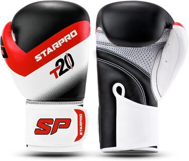 Дитячі боксерські рукавички Starpro T20 для маленьких рук - 6-10 років, чорний колір, 6oz