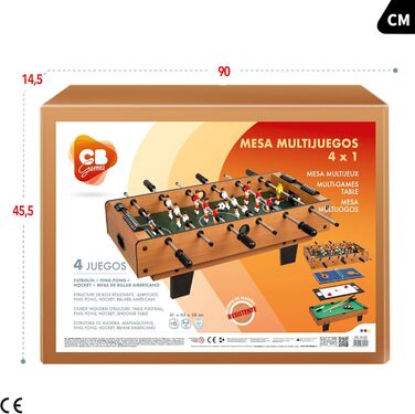 Дитячий ігровий стіл 4 в 1 ColorBaby CBgames, багатофункціональний, компактний, 4 гри в комплекті