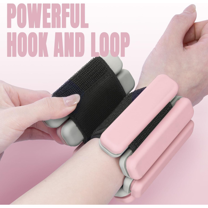 Набір обтяжувачів для ніг Sportneer 2шт (0,5 кг та 1 кг) для йоги, танців, аеробіки (рожевий)