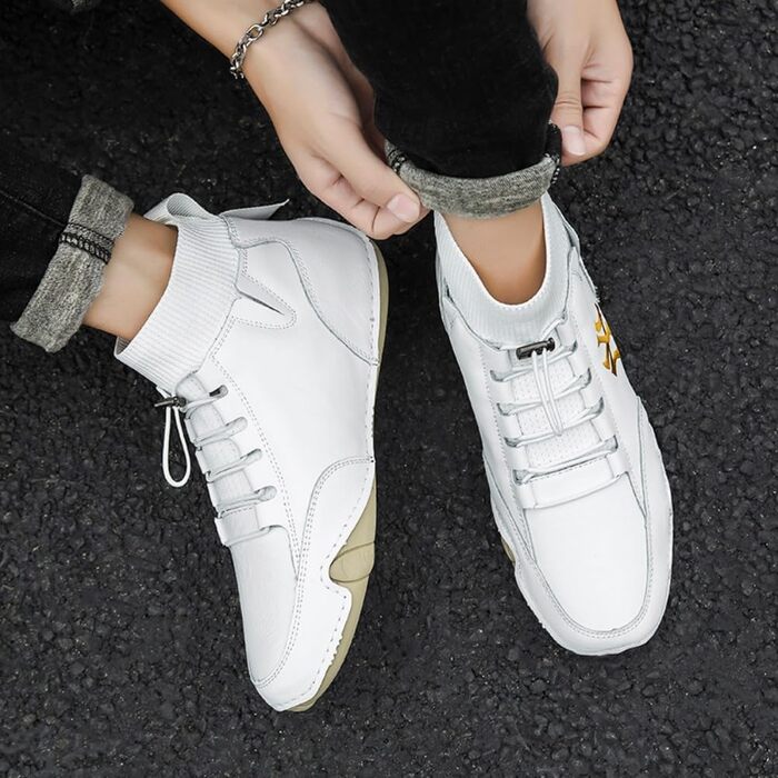 Боксерські черевики для чоловіків. Тренувальні боксерські черевики для єдиноборств, фітнесу та бодібілдингу. Дихаючі, розміри 38-46, білі.