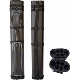 Чохол для кия Han's Delta 2x4 овальної форми (для більярдних київ) сірого кольору (з паспелею)