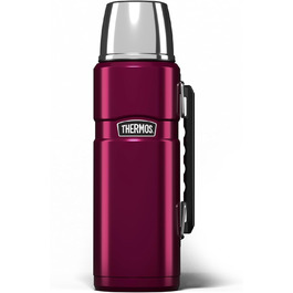 Термос Thermos Stainless King 1200 мл, нержавіюча сталь, силікон, пластик, колір малиновий