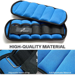 Набір манжет для ніг/рук Sportneer, регульовані ваги для гомілки/зап'ястя, 0,45-1,6 кг (на гомілку)/0,9-3,2 кг (на пару)