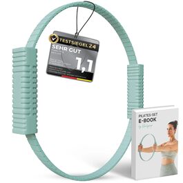 Pilates Ring Neolymp: Фітнес-кільце для пресу, рук, ніг та тазового дна, синій. Нековзкі ручки, тренажер для пілатесу.