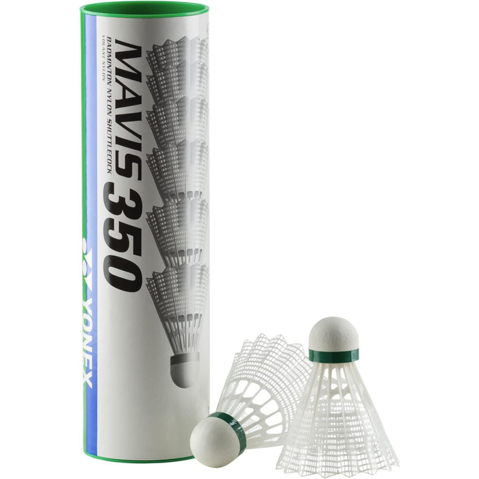 Бадмінтонні м'ячі Yonex Mavis 350 (6 шт.) - білі, середній рівень