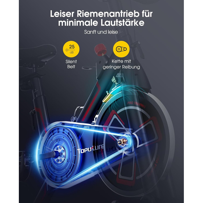 Велотренажер Heimtrainer з APP-трекінгом, магнітний опір, фітнес для дому, комфортне сидіння, безшумний ремінний привід, до 150 кг