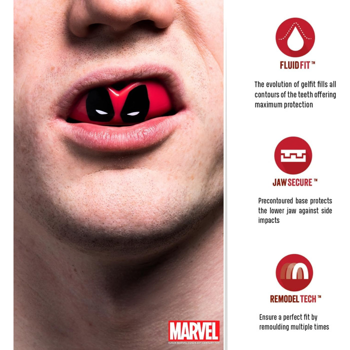 Захисна капа Deadpool Marvel для дорослих, спортивна, для єдиноборств, регбі, ММА, хокею, боксу, 12+ років