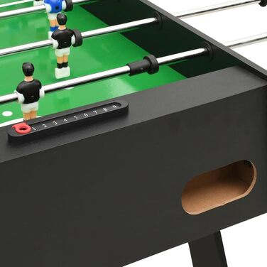 Складаний футбольний стіл ZEYUAN 121×61×80 см, чорний, настільний кікер для дорослих, комплект з м'ячами