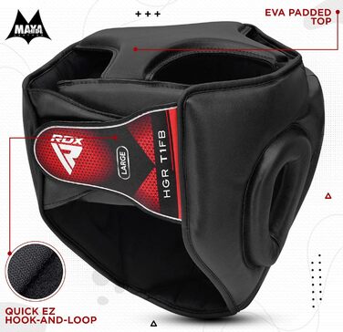 Захисний шолом для боксу RDX з гратами, шкіра Maya Hide, для ММА, кікбоксингу, тайського боксу, захист обличчя та носа, чоловічий і жіночий, для тренувань та спарингів