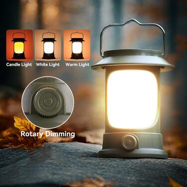 LED кемпінгова лампа-ліхтар у ретро стилі, регульована яскравість, тепле світло, для кемпінгу, саду, надзвичайних ситуацій, USB-зарядка