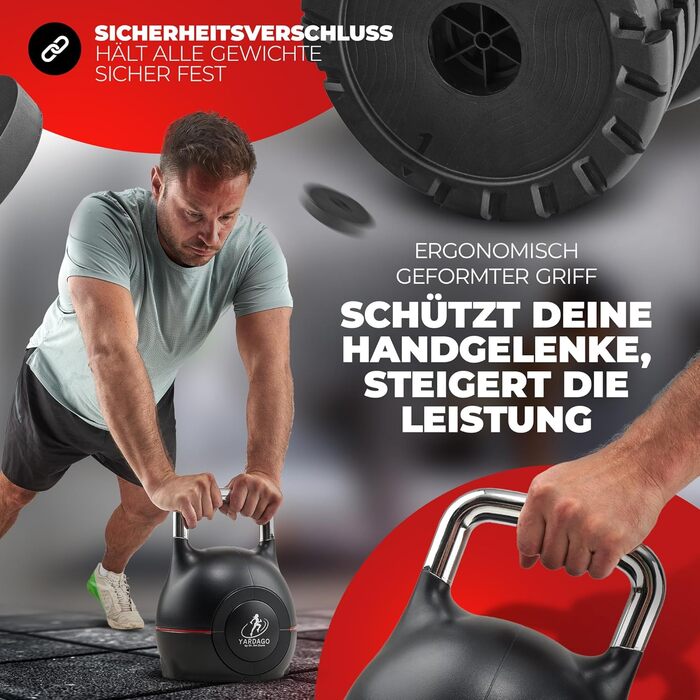 Кетлбел зміннісна Flexi-Kettlebell 2-20 кг для силових тренувань, CrossFit та загальної фізичної підготовки. Компактний, регульований, для домашнього тренажерного залу, Пілатесу, тренувань всього тіла. Набір кулькових гантелей.