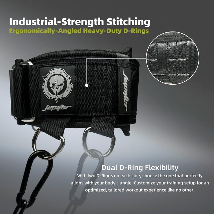 Гірчичний пояс для важкої атлетики 2-в-1 з ланцюгом для додаткового навантаження, підходить для важкої атлетики, присідань, станової тяги, пауерліфтингу (чоловіки та жінки) - чорний/сірий, середній