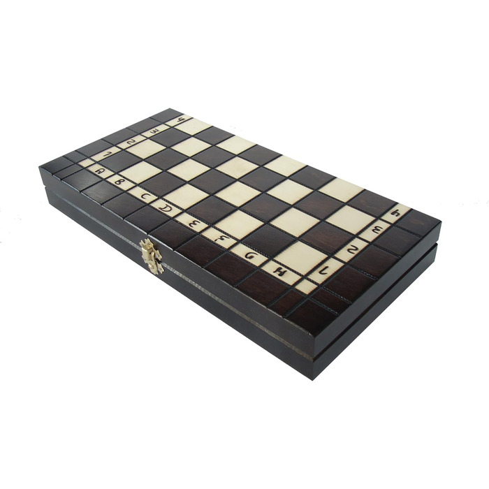 Набір шахів 3 в 1 Abio: шахи, шашки, нарди. Дерев'яне шахове поле 35,5x35,5 см. Якісний, складаний набір для дорослих.