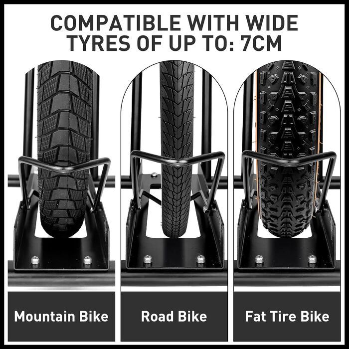 Підставка для велосипедів з металу, регульована, на 2 велосипеда - Professional, стабільна, для MTB, E-bike, шосе