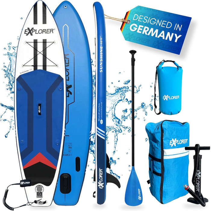 Набір для SUP-бордингу SUNSHINE 10.0: дошка, весло, рюкзак, насос, фіна та комплект для ремонту (до 180 кг)