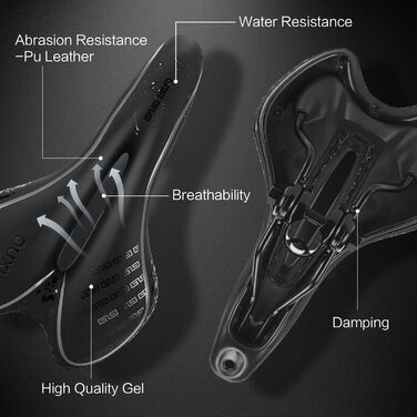 Велосипедне сідло OUXI з гелевою начинкою: комфортне ергономічне сідло для чоловіків та жінок, MTB, шосе, гірського велосипеда, тренажера, міського велосипеда, електровелосипеда