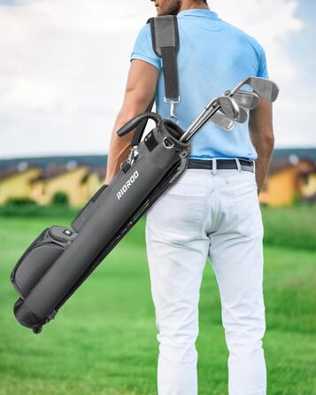 Сумка для гольфу на штативі, легка, 2-way роздільник, 3 кишені, сіра (A3)