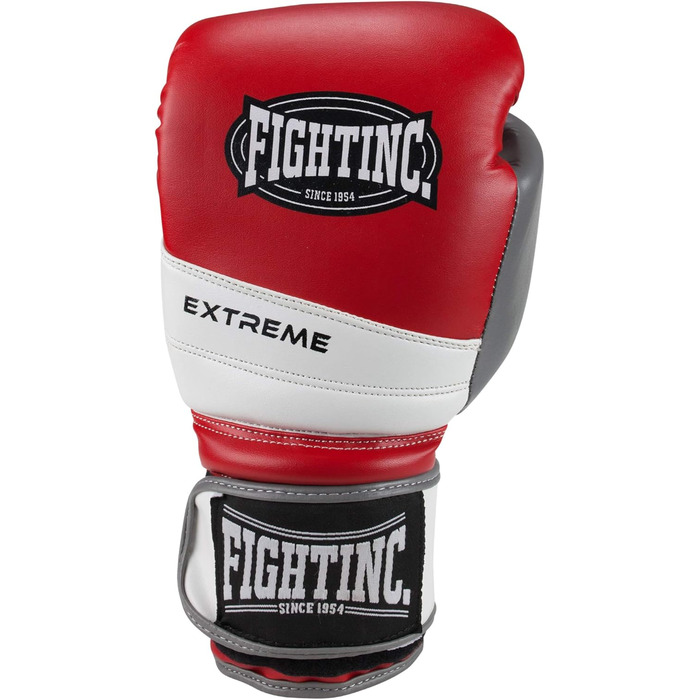Боксерські рукавички Fightinc Extreme 12 Oz, червоно-білі, для боксу, кікбоксингу, муай-тай, MMA