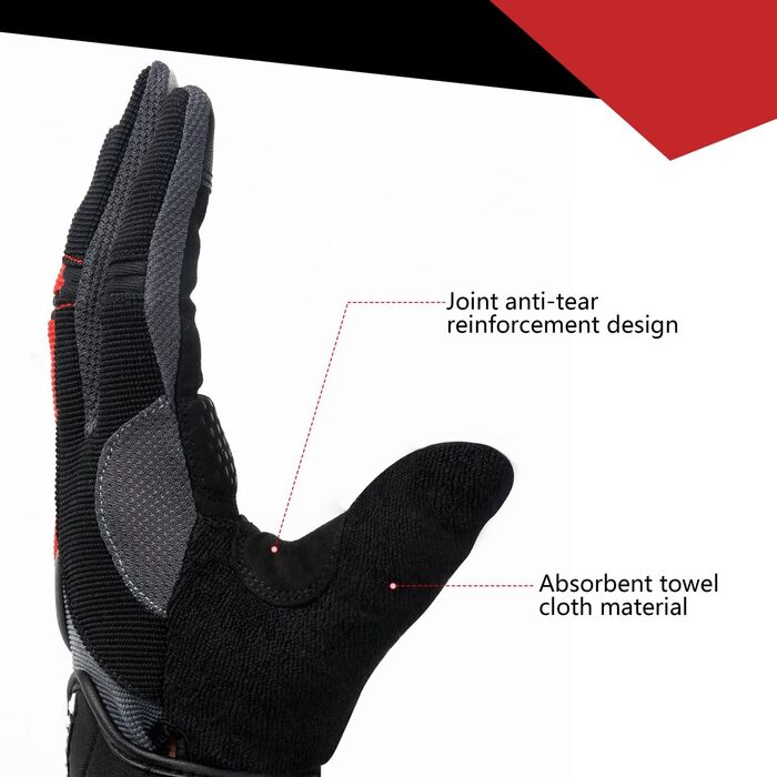 Рукавички для велосипеда 4UMOR з сенсорним екраном, спортивні, розмір M