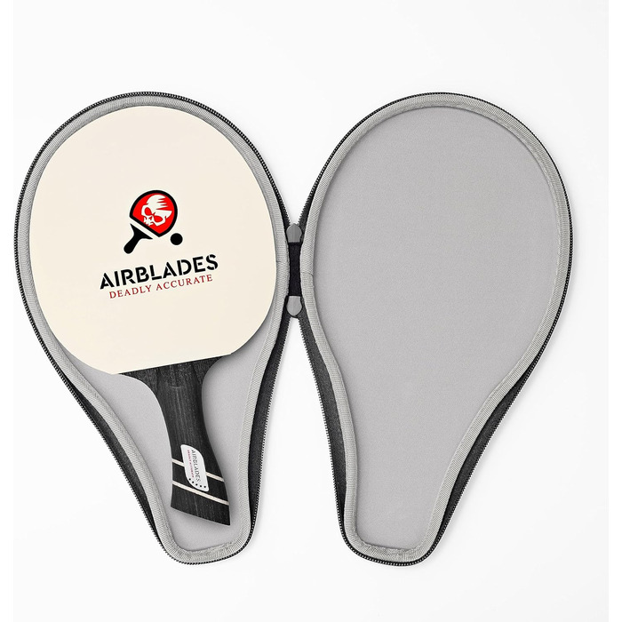 Професійна пінг-понгова ракетка AirBlades з жорстким кейсом | Стіл тенісу ракетка | Ракетка з ергономічною ручкою, 5 шарів дерева, преміум гума та губка
