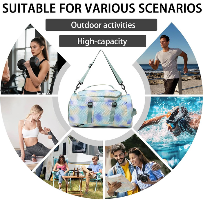 Спортивна сумка для дівчаток AUNGKWANG, водонепроникна, з відділенням для взуття та мокрих речей (рожева)