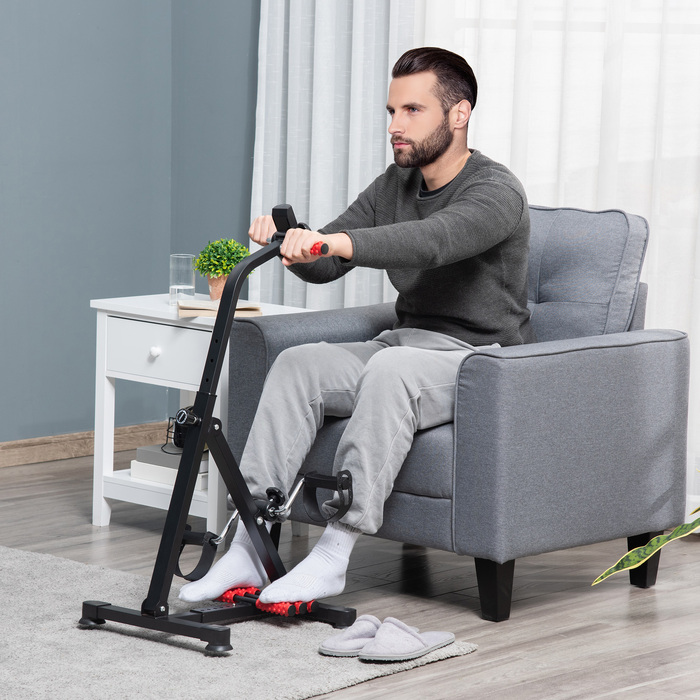 Міні-тренажер для літніх людей з регульованою висотою та довжиною. Оснащений ручками, LCD-дисплеєм та фіксаційним ременем.