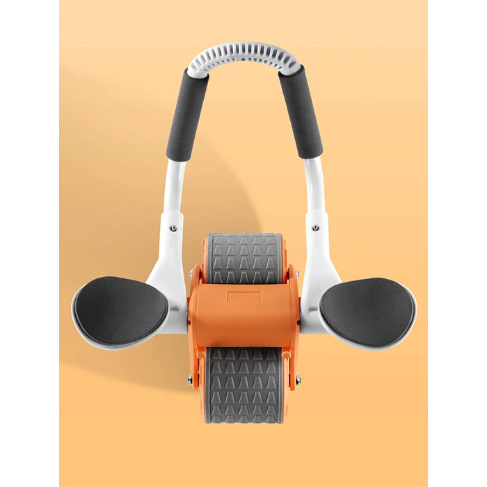 Ролер для пресу ABHDIEG з підставкою для ліктя, автоматичний відскік, тренування пресу вдома та в спортзалі, ролер з подвійним колесом для пресу