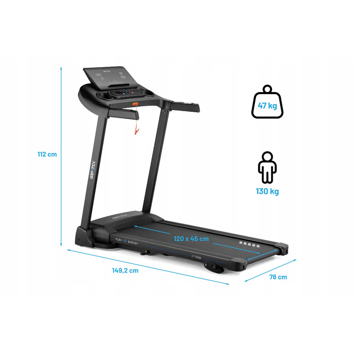 Електрична бігова доріжка Gymtek XT580 (до 130 кг)