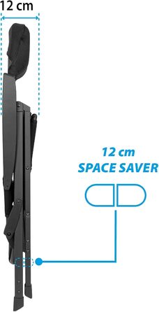 Кемпінговий стілець Brunner Skye 3D Black - чорний, поліестер