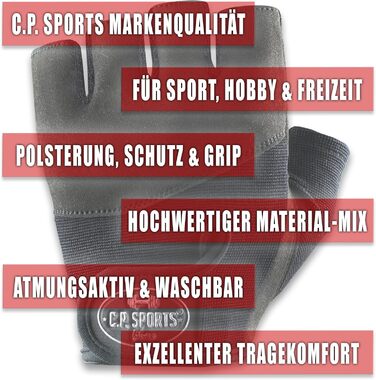 Спортивні рукавички C.P. Sports Iron-Handschuh Komfort для тренувань, бодібілдингу та фітнесу | Рукавички для чоловіків та жінок M (18-20 см)