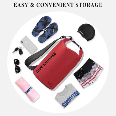 Водонепроникний мішок IDRYBAG 10L: для каякінгу, сплавів, відпочинку на пляжі та подорожей