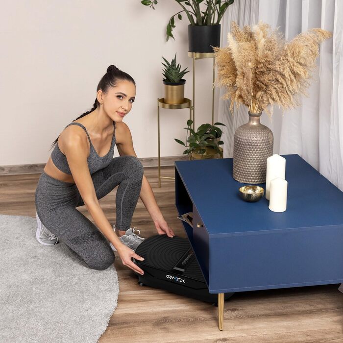 Платформа вібраційна Gymtek XP300 для дому: 99 рівнів, 5 програм, Touchscreen. Для схуднення, спалювання жиру та нарощування м'язів. Чорний колір.