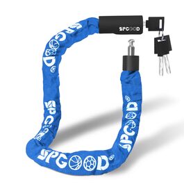 Надійне велозамок з 3 ключами, 90 см, проти крадіжок, з водонепроникним чохлом для велосипеда, електросамоката, електровелосипеда, MTB, мотоцикла, вантажного велосипеда, 870 мм, чорний/темно-синій