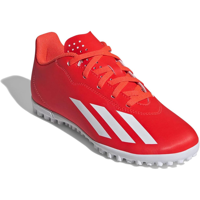 Бутси для футболу adidas X Crazyfast.4 Turf - унісекс, дитячі, розмір 5.5 US, кольори: Solar Red, White, Team Solar Yellow