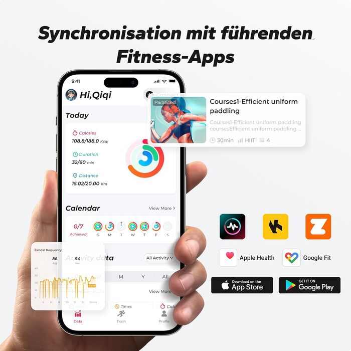 Велотренажер MERACH з магнітним опором, тихий, для дому, 158 кг, з додатком, чорний