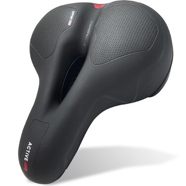 Велосідельний комфортний з піни Memory Foam для чоловіків та жінок, ергономічне сідло для велосипеда, E-bike, MTB - Чорний
