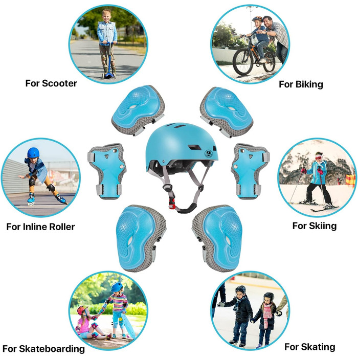 Шолом для катання на роликах та велосипеді LANOVAGEAR: дитячий, спортивний, для підлітків та дорослих (рожево-фіолетовий-блакитний)