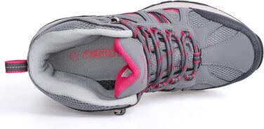 Жіночі водонепроникні трекінгові черевики Riehmot для піших прогулянок, сірі, рожеві, 36 EU