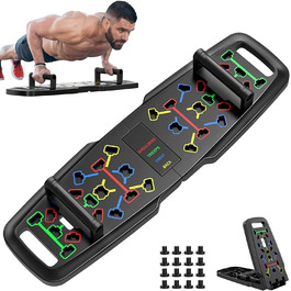 Преміум набір для віджимань Push Up Board 10-в-1, дошка з ручками, фітнес-тренажер для дому, чорний, 2024, удосконалена модель