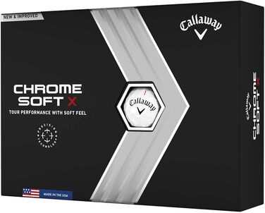 Гольф-м'ячі Callaway Chrome Soft X, унісекс, для дорослих