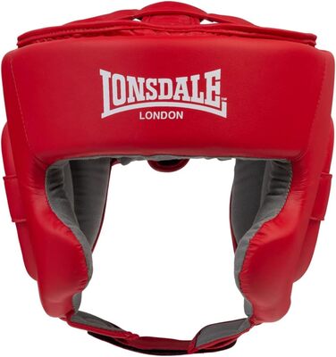 Боксерський шолом Lonsdale Stanford S/M червоно-білий, унісекс