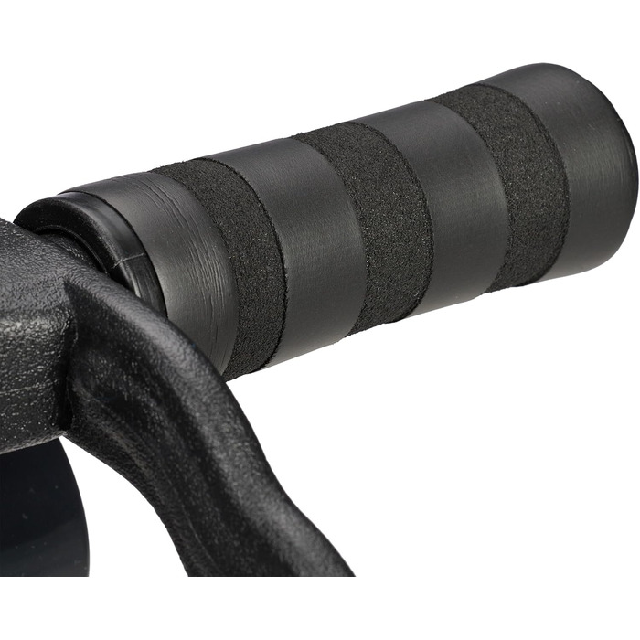 Ролер для пресу Relaxdays з 4 колесами, тренажер для дому, для жінок та чоловіків, чорний/червоний