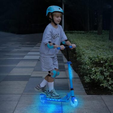 Самокат дитячий TONBUX Roller Kinder 6 років, з підсвіткою, регульованою висотою, складний, для дітей 5-12 років