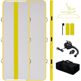Надувна гімнастична матка Feath-R-Lite 10ft (3м) для дому, йоги, челедингу, 4 дюйми, з електричним насосом (FR-GELB)