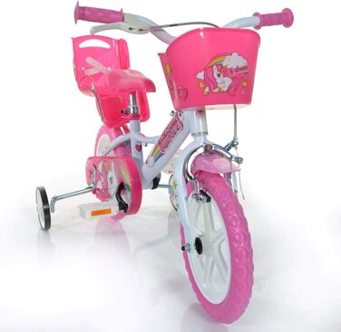 Дитячий велосипед Dino Bikes 12 дюймів, біло-рожевий, для дівчаток
