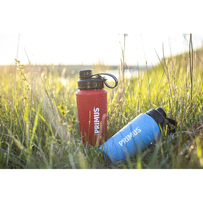 Пляшка для води Relags Primus Trailbottle Steel, сталева, 1 л, червона