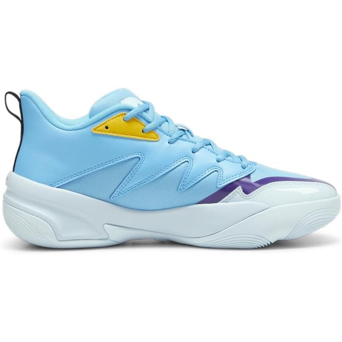 Баскетбольні кросівки PUMA Genetics для чоловіків, білий-електрик лайм, розмір 43 EU / 44.5 EU, блакитний, крижаний блакитний